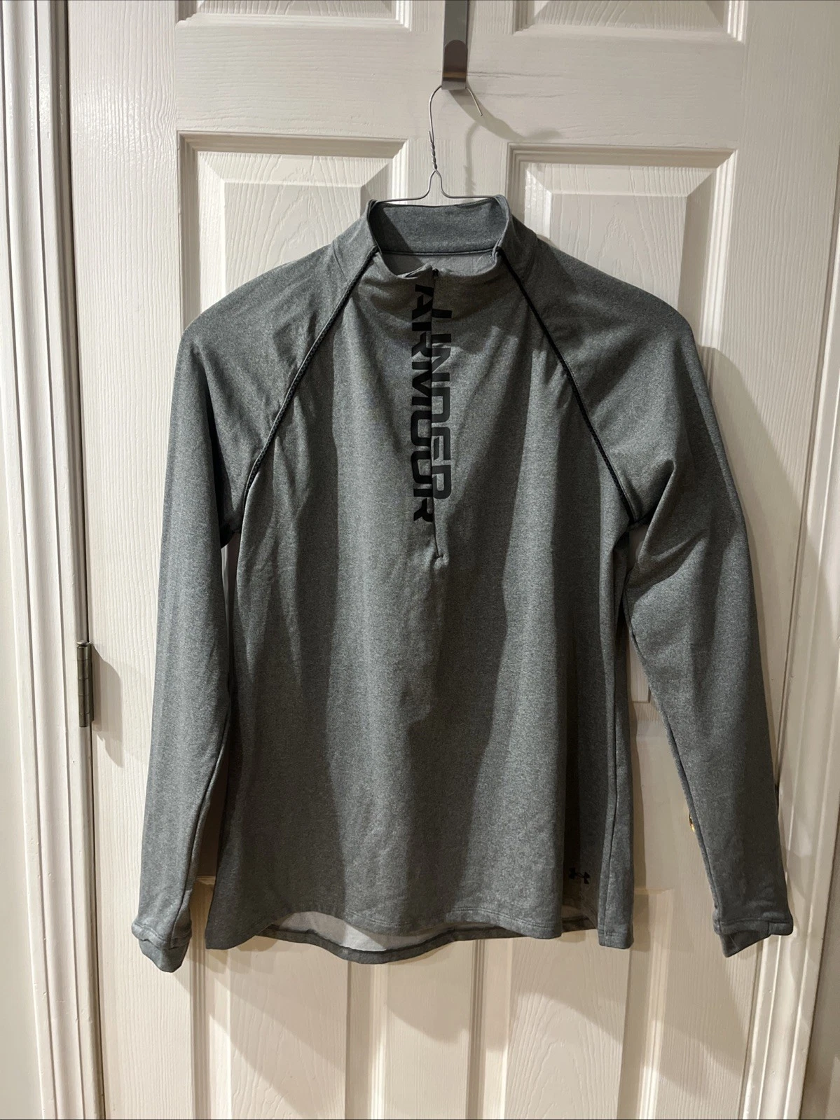 Under Armour Cold Gear Top Womens Size XL Fitted Gray 1/4 Zip NEW W/ Tag