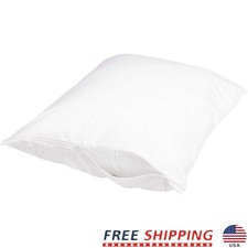 100 Cotton Hypoallergenic Pillow Cases Zipper Closure Breathable Easy Care New