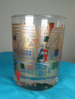 Two Vintage Culver Whiskey Glasses Christmas Rocks Gold Trim Santa — photo 6