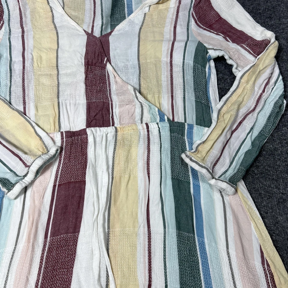 Rails платье женщин XS многоцветный длинным рукавом в полоску богемное галстук талии легкий - Изображение 4 из 4