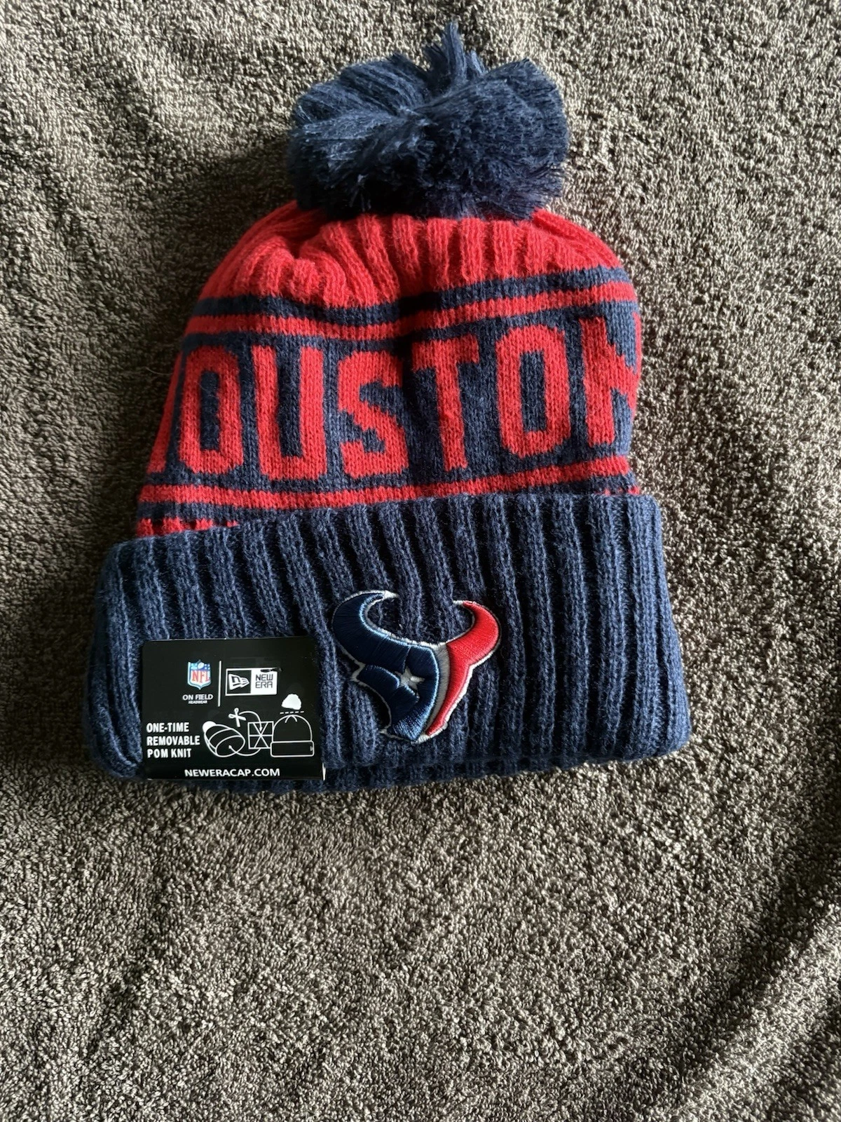 Houston Texans NFL Bobble Beanie Multicoloured & Team Logo & With Tags on