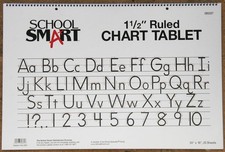 Educational Chart Tablet 24x16" with Skip Lines, 25 Sheets, Classroom Use