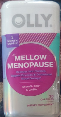 2 - OLLY Mellow Menopause EstroG-100 + GABA 30 Capsules Vegan Exp 04/27