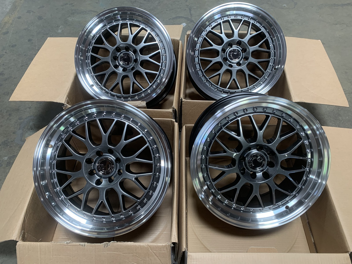 17x8 +35 | AodHan AH02 4x100/114.3 Hyper Black w/Machined Lip
