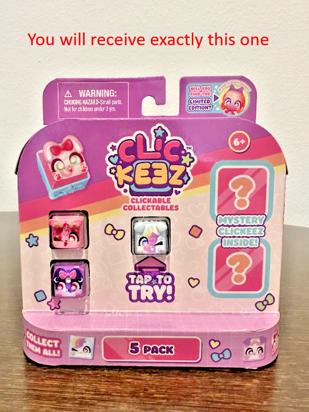 Clickeez Series 5-Pack | 5 Collectible Character Keyboard Keys
