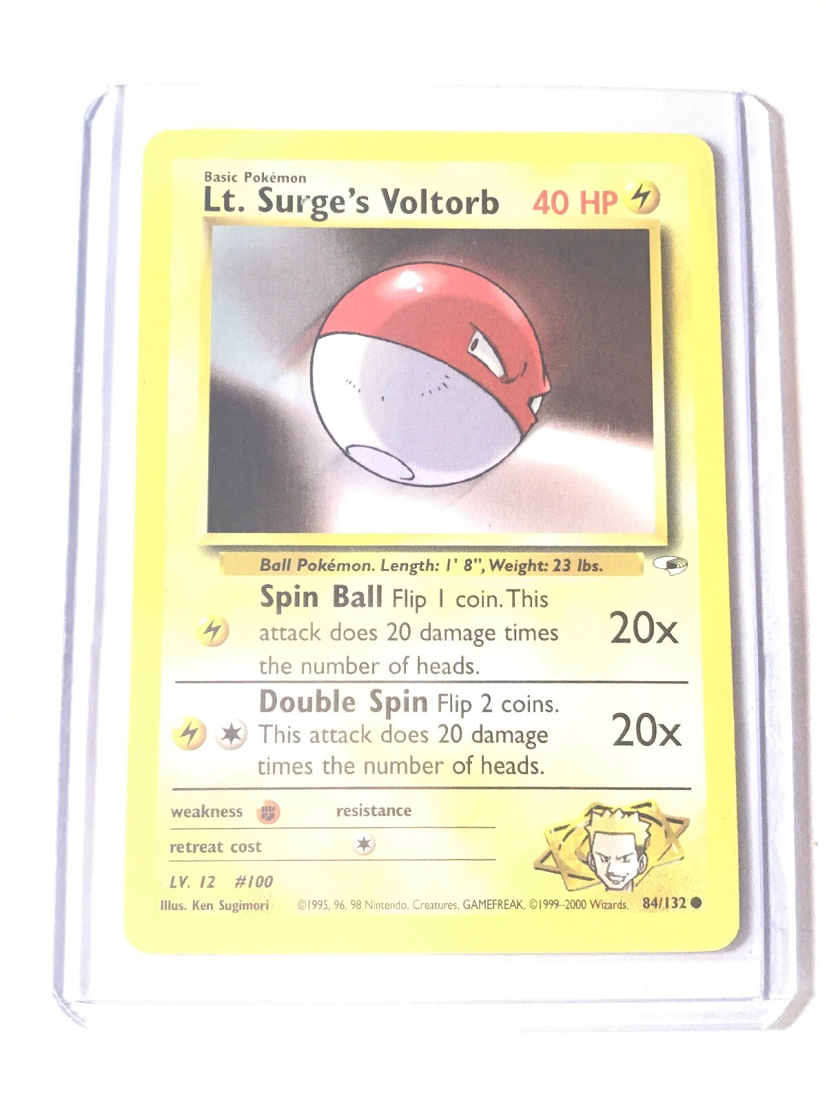 LT. SURGE’S VOLTORB - Gym Heroes Set - 84/132 - Common - Pokemon Card - NM