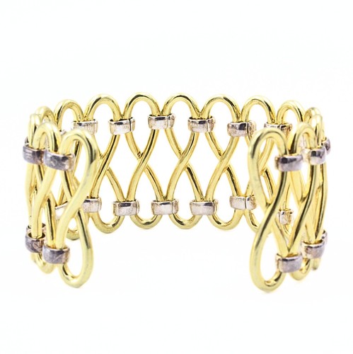 Bracciale QVC Contemporary Robert Lee Morris RLM Studio bicolore argento sterling - Foto 12 di 14