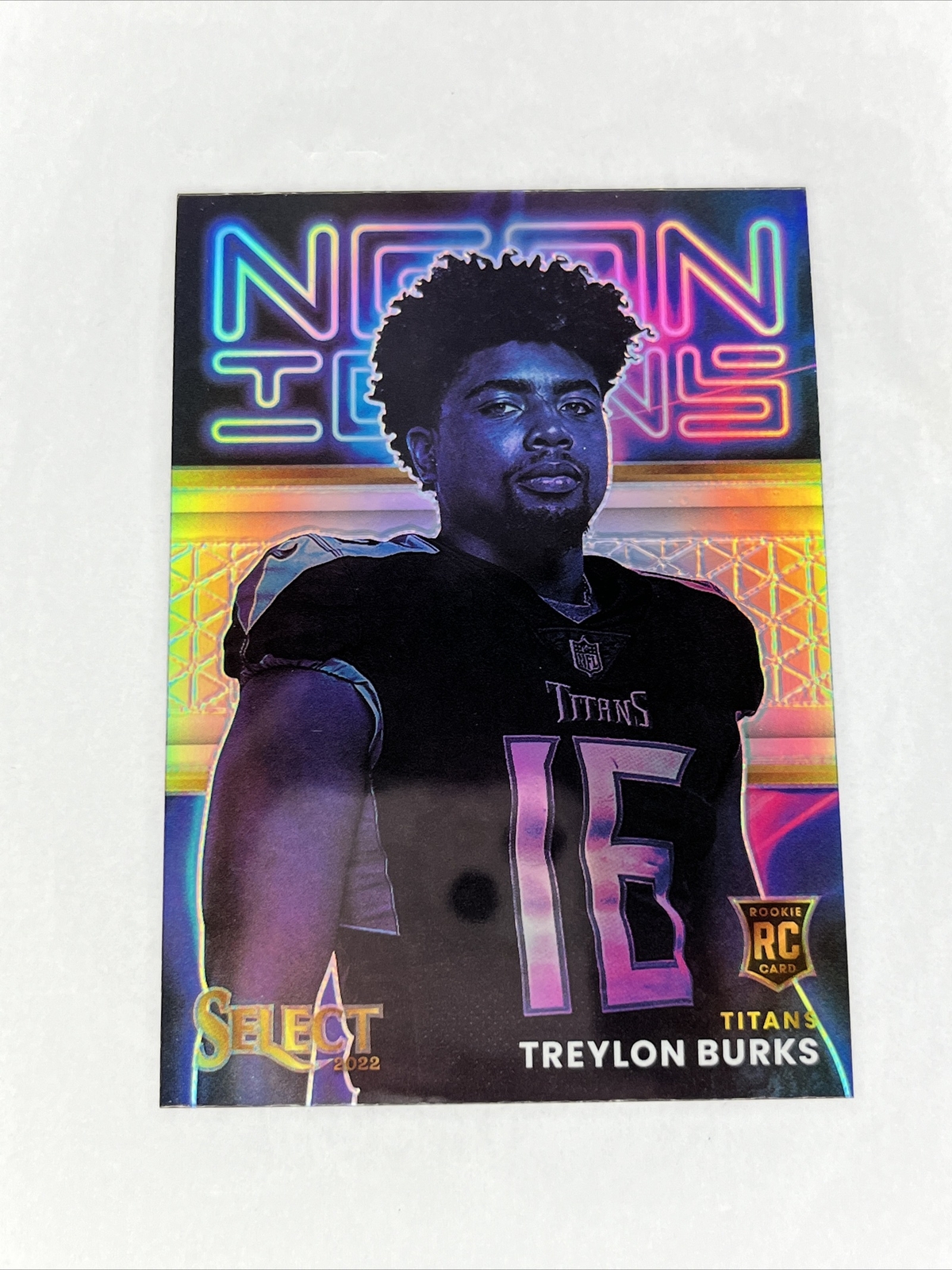 2022 Panini Select Neon Icons Silver Prizm Treylon Burks #NI-22 Titans RC