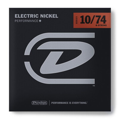 Dunlop 8-saitige Saiten für E-Gitarre 10-74 DEN10748 1,2,3,4,5,6 Packungen UK