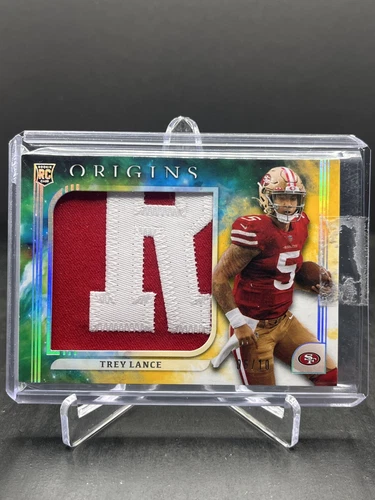 2021 Panini Origins Football Trey Lance RC Rookie Patch Relic Gold 6/10 #RJJ-TRL