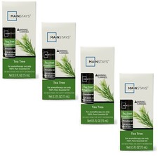 4 Mainstays Tea Tree 100 Pure Essential Oil Aromatherapy Use Only Each 0.5 oz