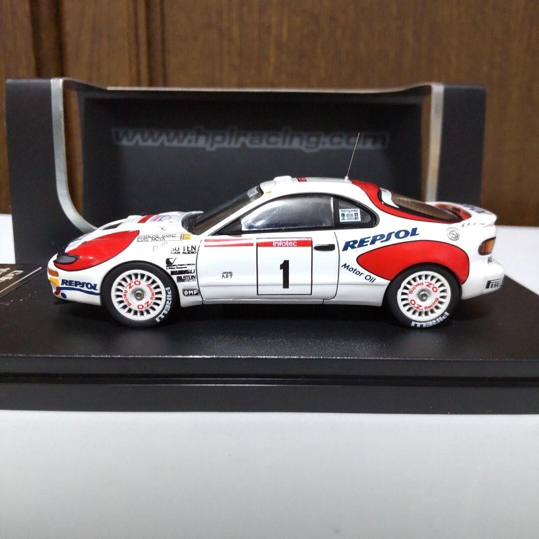 1/43 Hpi Racing Toyota Celica GT-Four 1992 Sainz #1 White w 1/43 Hpi Racing Toyota Celica GT-Four 1992 Sainz #1 White w