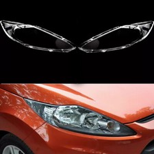 Pair Headlight Lens Headlamp Clear Shell Cover Cap For Ford Fiesta 2009-2012