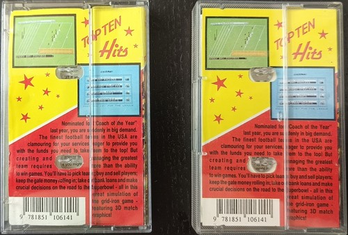 Grid Iron Top Ten Software Sinclair ZX Spectrum Game Tape Label Variants - Picture 2 of 5