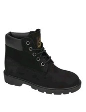 Image of Timberland Classic 6 Shoes UK 1.5 / EU 34 Boy Black Suede Waterproof Boot Nubuck