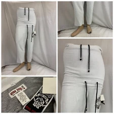 One Life 2 Live Romper Jumpsuit M White Cotton Poly Stretch USA NWT YGI N1-277CG