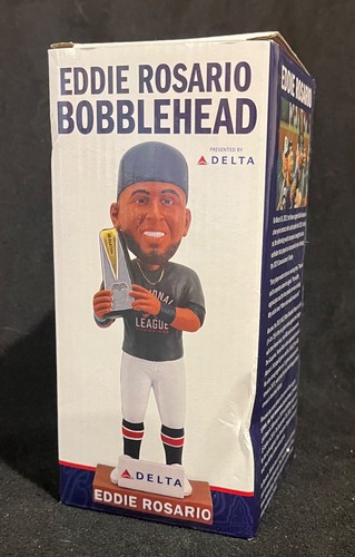 New! 2021 Eddie Rosario NLCS MVP Trophy MVP SGA Bobblehead 2022 Atlanta Braves - 第 2/2 張圖片