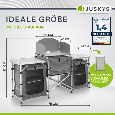 Outsunny Campingküche Klappbar, Outdoor Küche Mit Produktbild-Vorschau 1