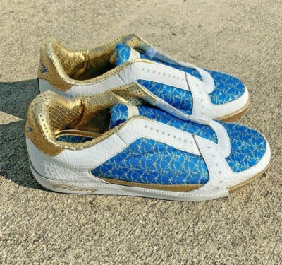 PASTRY Genuine Leather FORTUNE COOKIE Gold Blue Athletic