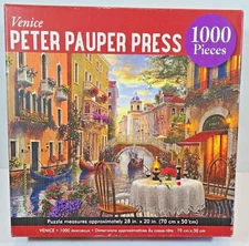 Peter Pauper Press 1000 Piece Jigsaw Puzzle VENICE Colorful Challenging Complete