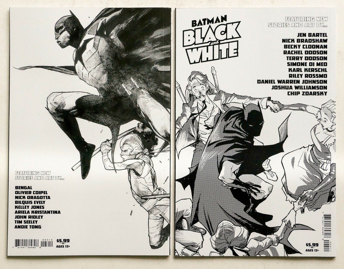 Batman Black and White #3 Second Printing & #4A Lot (2021 DC) Chip