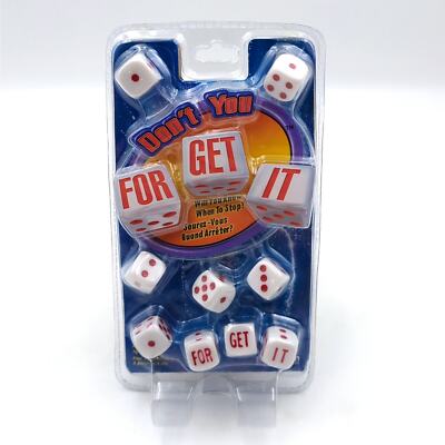Don't You Forget It Dice Game New in Package Pressman Toy 2+ Players Ages 8+