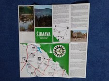 Mapa turystyczna Czeski Las 1982 Sumava Czechosłowacja przewodnik turystyczny