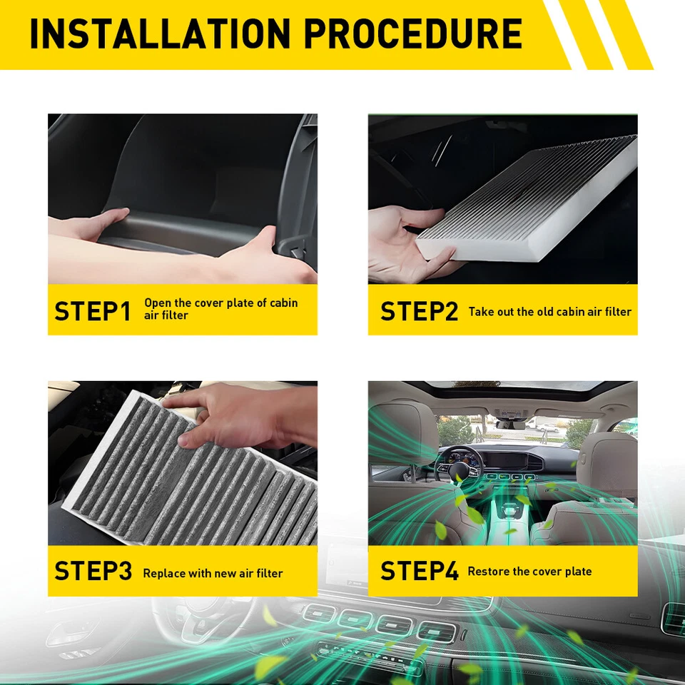 Filtro de aire de cabina con carbón activado para Mercedes-Benz ML63 AMG W166 2012-2012 Foto 3 de 4