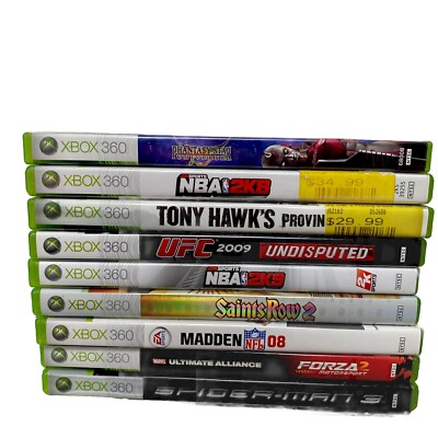 Lot of 9 Empty Xbox 360 Cases - Cases with Manual Except 1.   No Games!