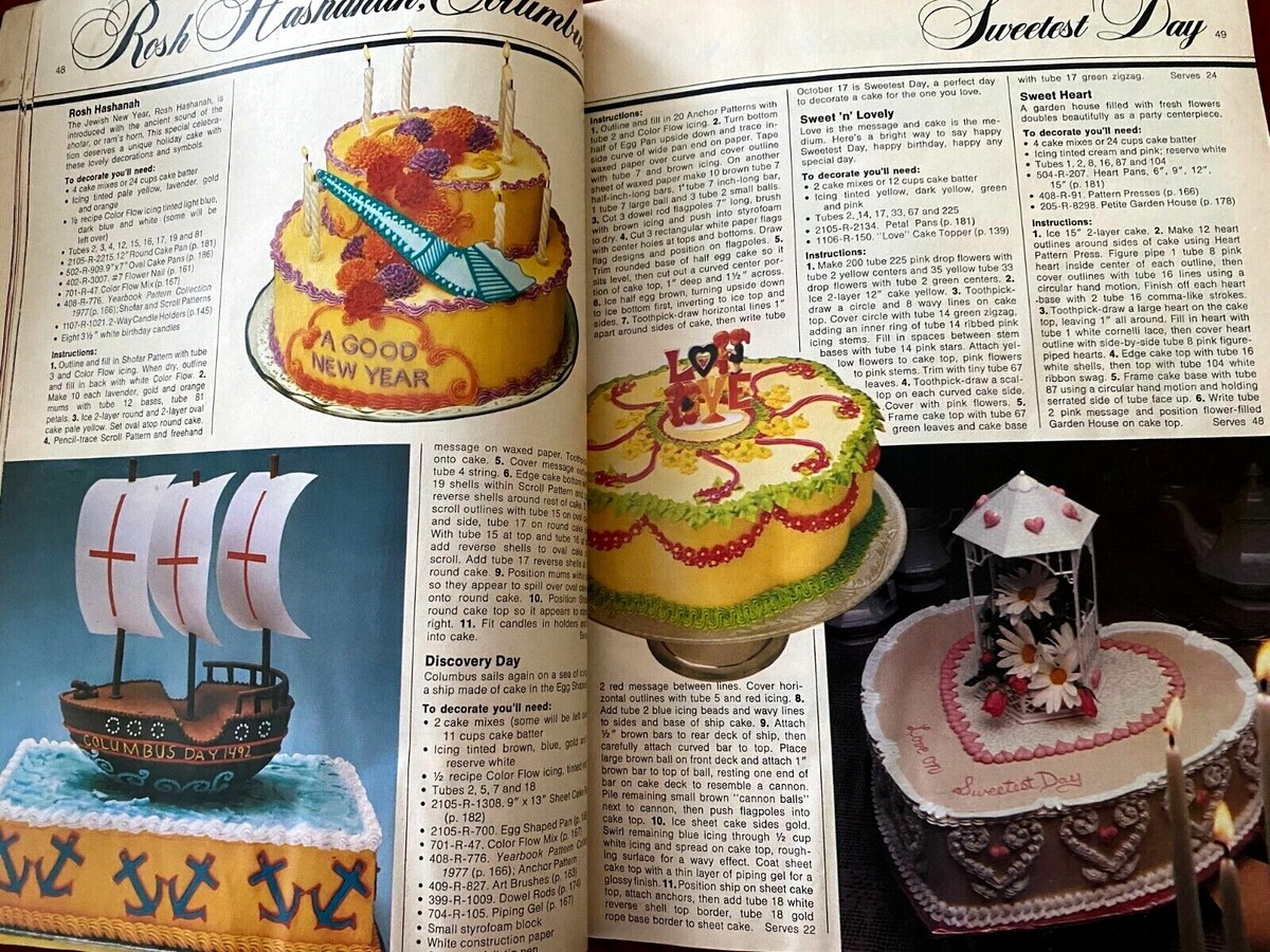 1977 Wilton Yearbook Cake Decorating ~ Birthday Christmas Easter