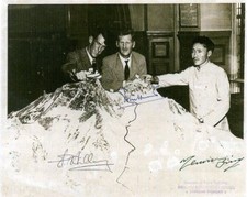 EDMUND HILLARY, TENZING NORGAY, JOHN HUNT Signed Photo MT EVEREST 10"x8" reprint
