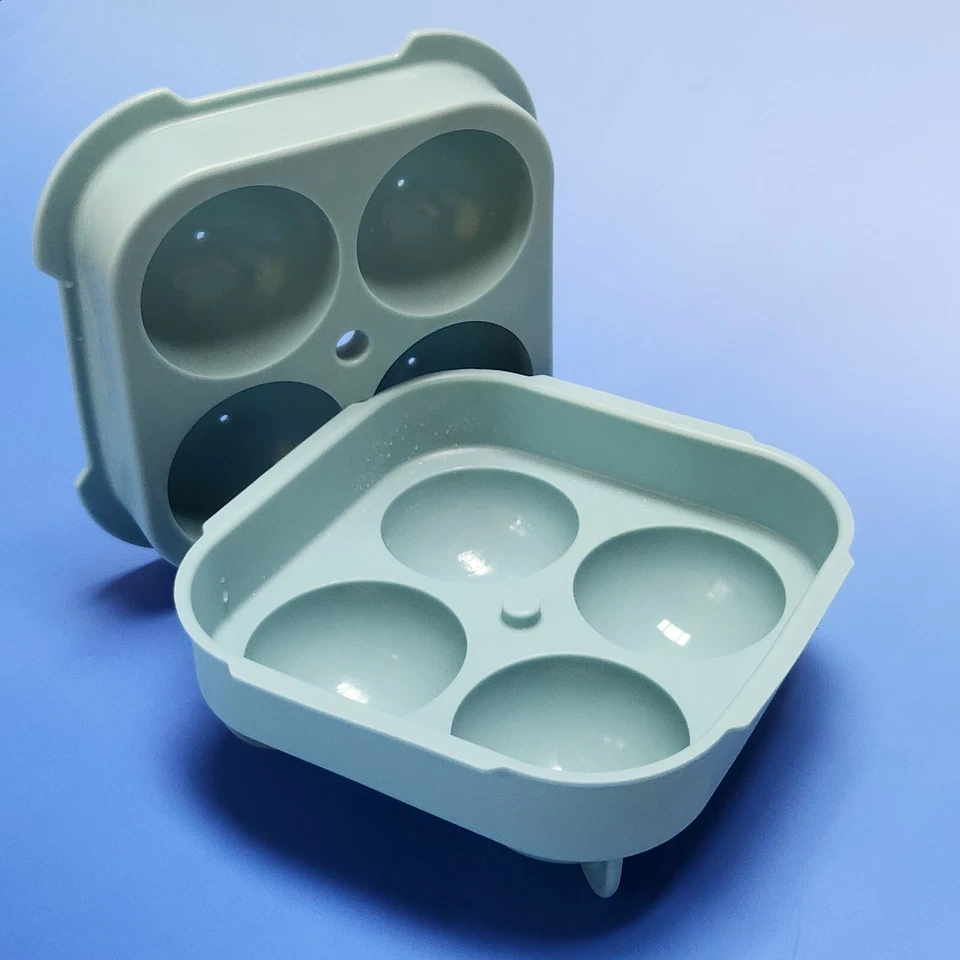 [4-Pack] Large Silicone Ice Cube Tray (Ice Ball / Ice Cube Mold)-SKYBLUE - Image 4 of 4