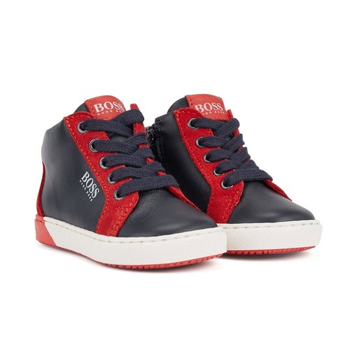 HUGO BOSS BABY SUEDE LEATHER TRAINERS 