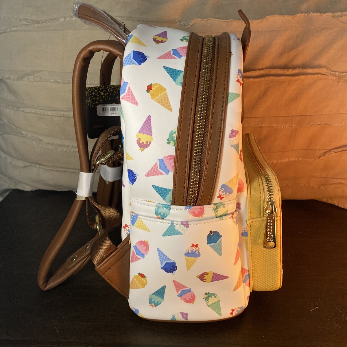 Disney Pixar Luca Rare Blue and Cream Backpack Tote Bag NWT Loungefly x Disney Eeyore Mini Backpack Handbag Floral Light  main image 2