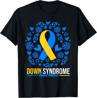 World Down Syndrome Awareness Day Ribbon Hearts T21 March 21 T-Shirt Hoodie