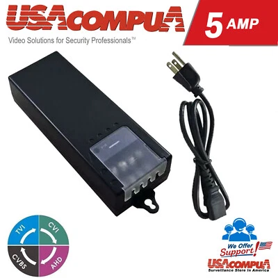 W Box technologies 0E-4CPW5A60W 4 Channel 5 AMP 12 VDC CCTV Power Supply