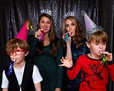 4x8Ft Black Sequin Backdrop Curtain for Wedding Photography Christmas Decor