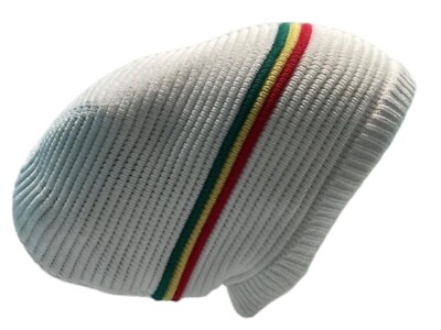 White Red Yellow Green Stripe Rasta Hat Beanie Jamaica  display picture 3