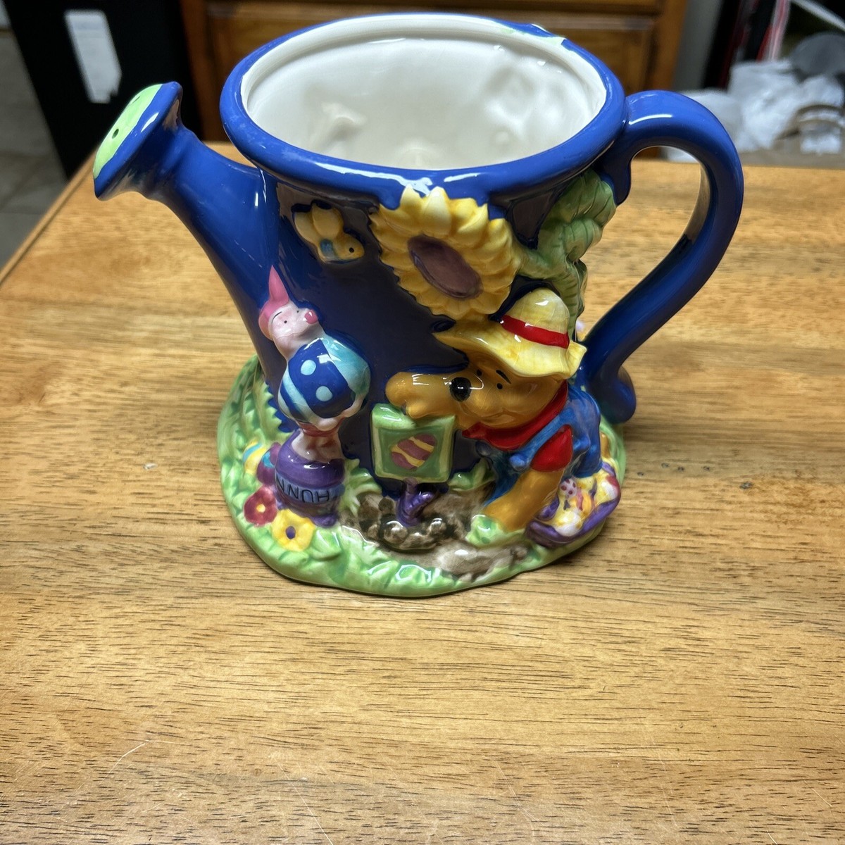 Disney FTD Winnie The Pooh Eeyore Piglet Watering Can Ceramic Planter  Flower Pot | eBay
