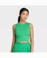 Women's Sz XS Support Brushed Sculpt Muscle Cropped Sports Bra - All in Motion