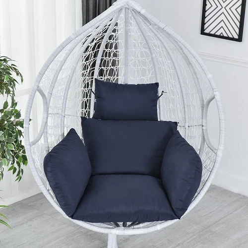 Schaukel Hängesessel Ei Rattanstuhl Outdoor Hängematte Ständer Kissen ohne Stuhl - Bild 15 von 15