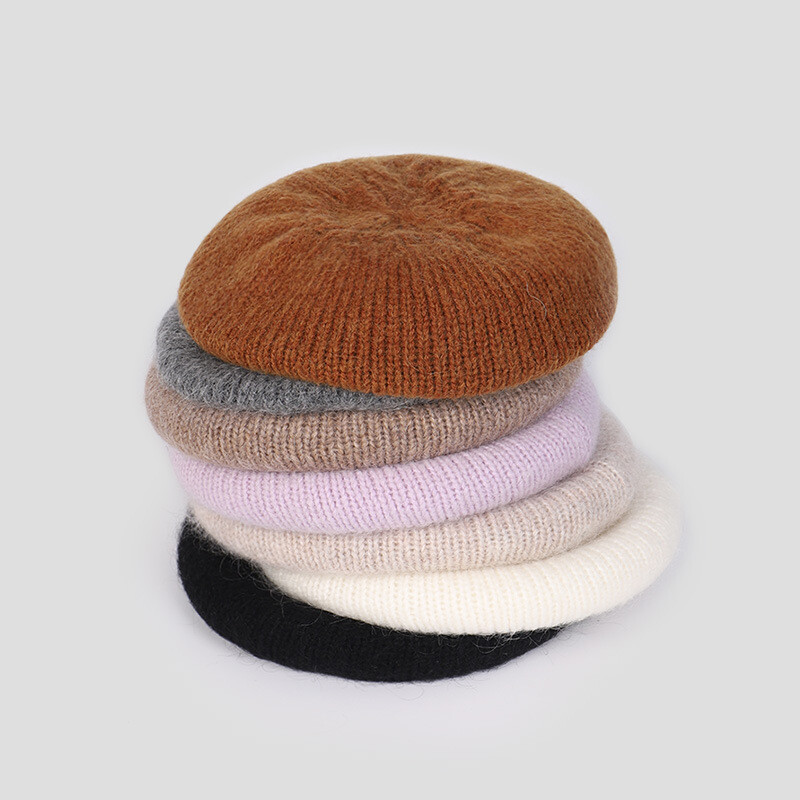 Women Wool Blend Knitted Beret Hat Cap Beanie Winter Autumn  display picture 1