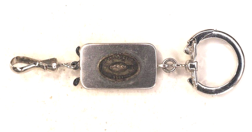 Vintage 1967 Anson Silver Tone Twin Lock Detachable Keychain Keyring