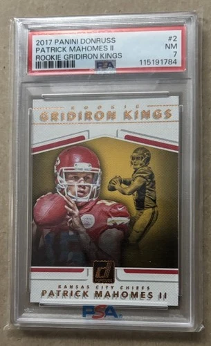2017 PANINI DONRUSS ROOKIE GRIDIRON KINGS #2 PATRICK MAHOMES II PSA 7 NM