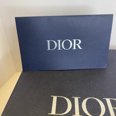 CHRISTIAN DIOR BLUE Shoe Box W White Laces Tissue Paper