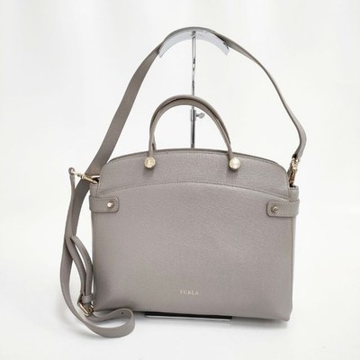 Furla Agata M PVC 2-way Shoulder Bag Tote Bag gray 6-0419G 