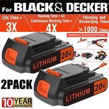 2Pack 20V Lithium-ion 1.5Ah Battery for BLACK DECKER 20 Volt LBXR20 LBX20 LB20