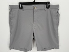 Peter Millar Salem Shorts Men's 38 Gray Crown Sport Chino Golf 9 Performance