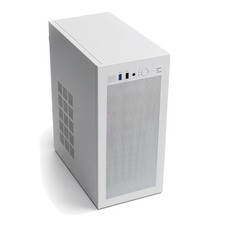 Sleek Mini Tower Case for Micro-ATX and Mini-ITX - White