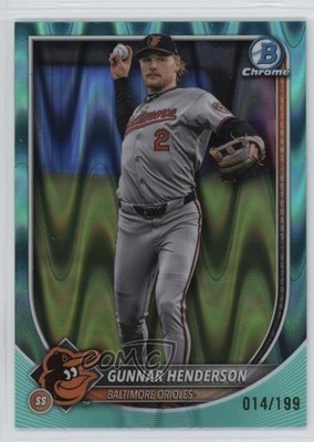 2025 Bowman Chrome Aqua RayWave Refractor 14/199 Gunnar Henderson #96 0fy7
